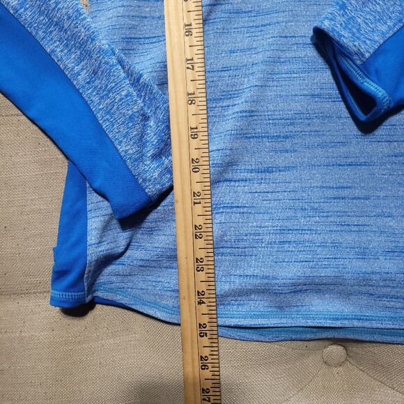 Athleta Running Wild Half Zip Macaw Blue Heather Womens Small - Picture 13 of 13